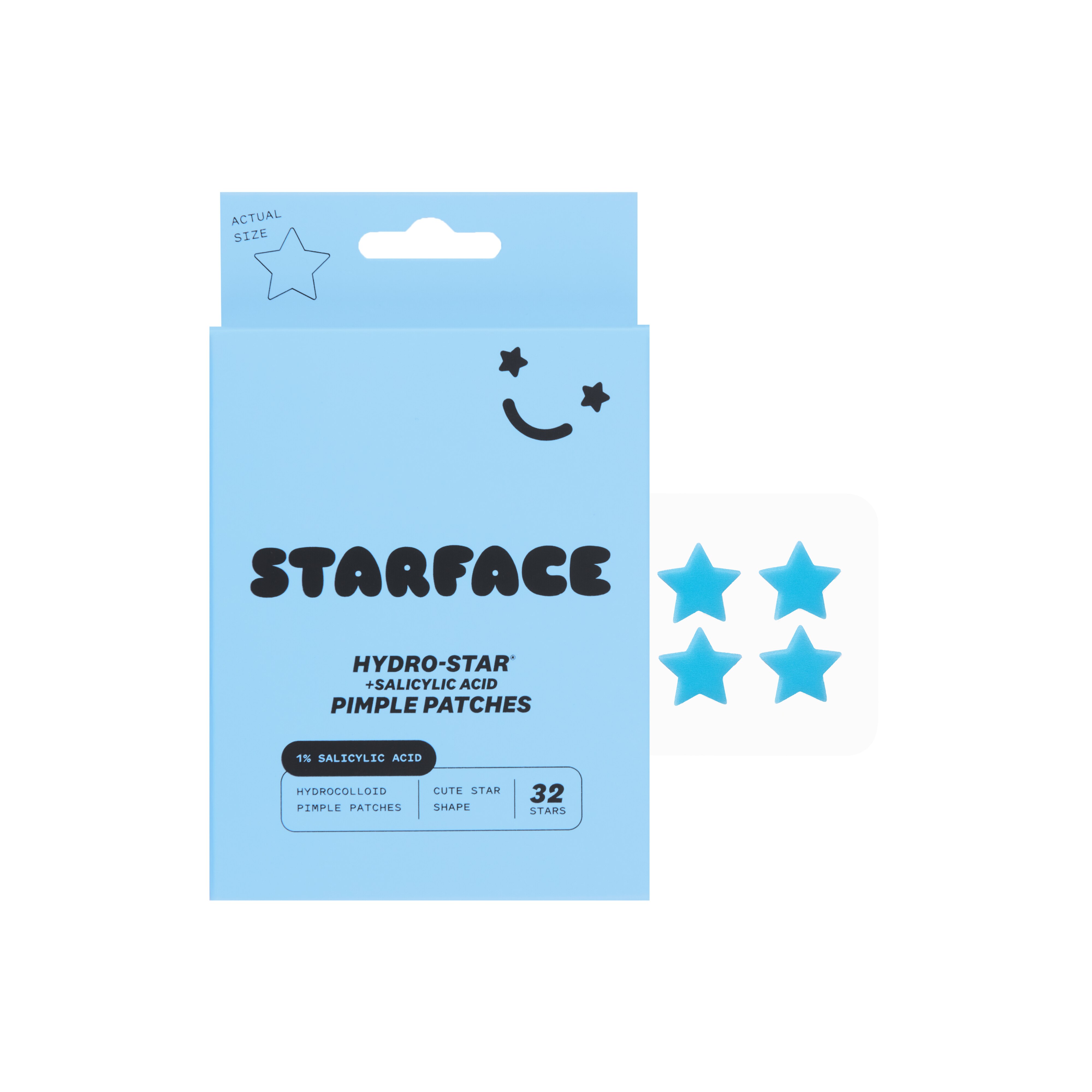 Starface Hydro-Star + Salicylic Acid Hydrocolloid Pimple Patches, 32CT