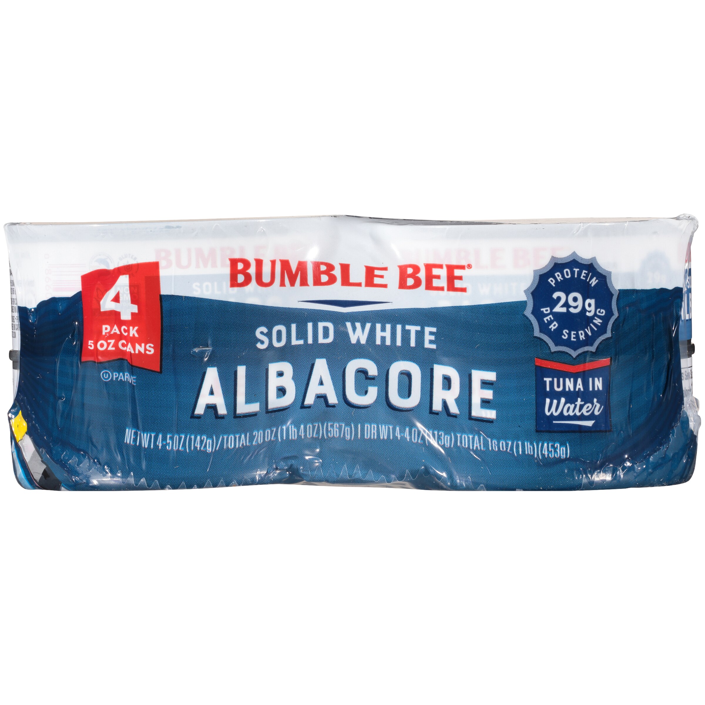 Bumble Bee Solid White Albacore Tuna in Water, 4 ct, 20 oz