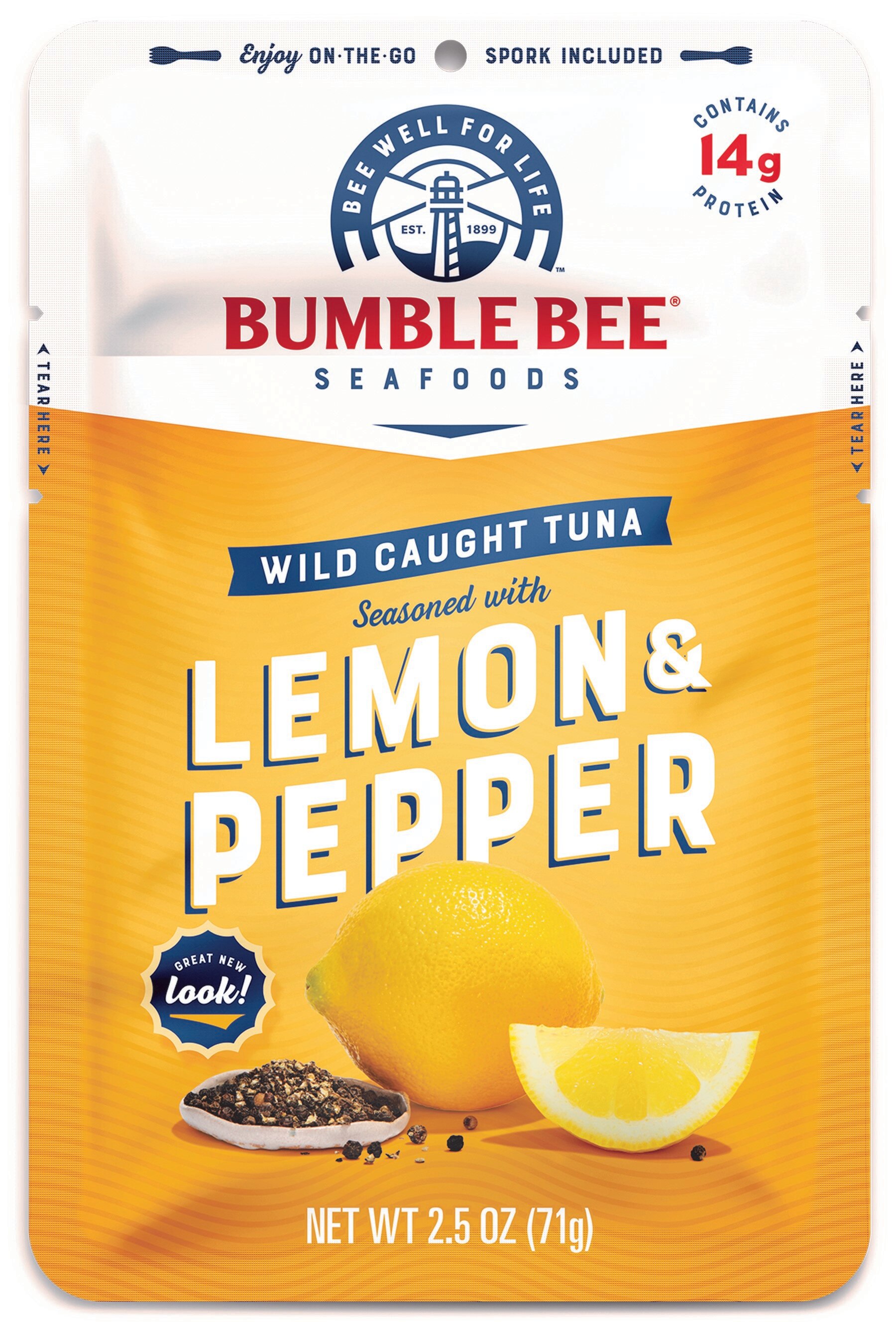 Bumble Bee Lemon & Pepper Wild Caught Tuna Pouch, 2.5 OZ