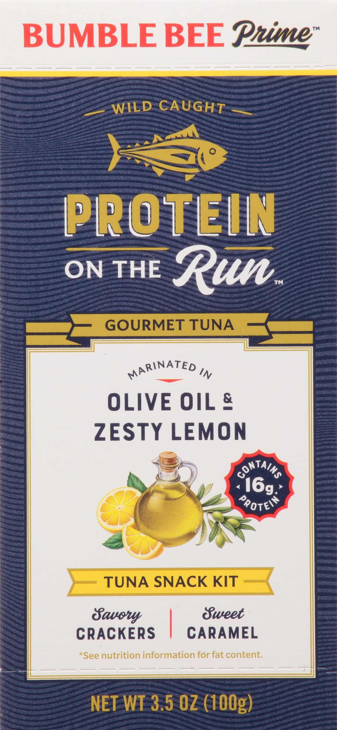 Bumble Bee Protein on the Run Tuna Kit, Olive Oil & Pepper, 3.5 OZ