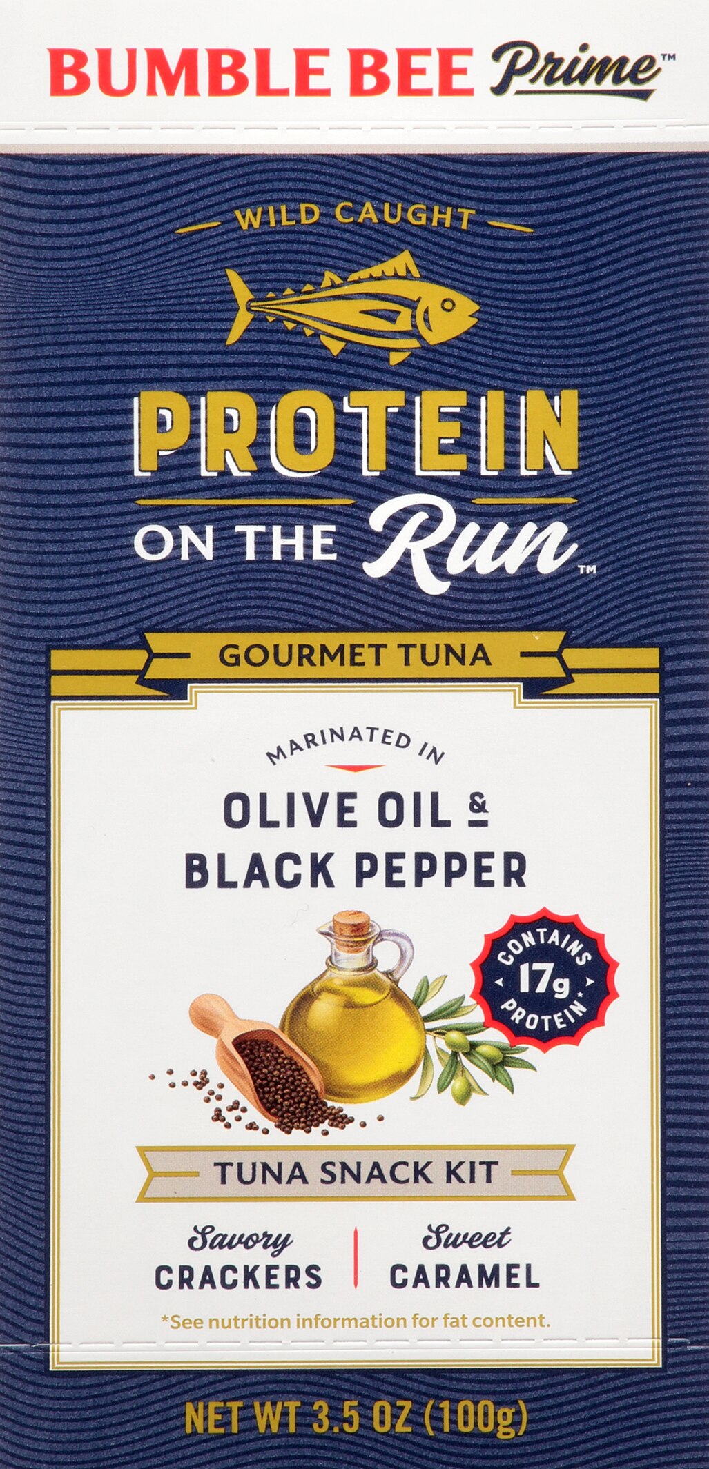 Bumble Bee Protein on the Run Tuna Kit, Olive Oil & Pepper, 3.5 OZ