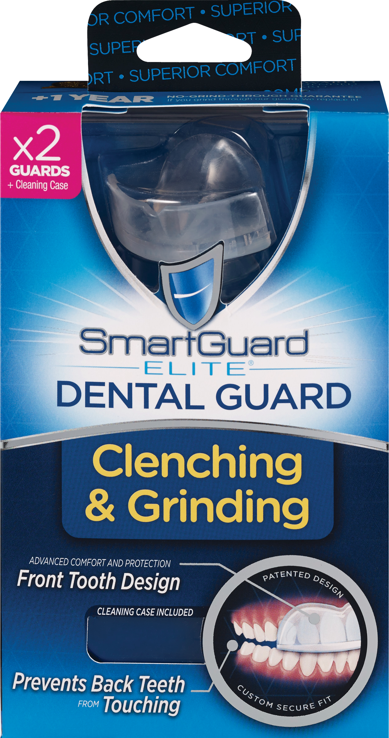 Smart Guard Dental Guard for Clenching and Grinding, 2 pack