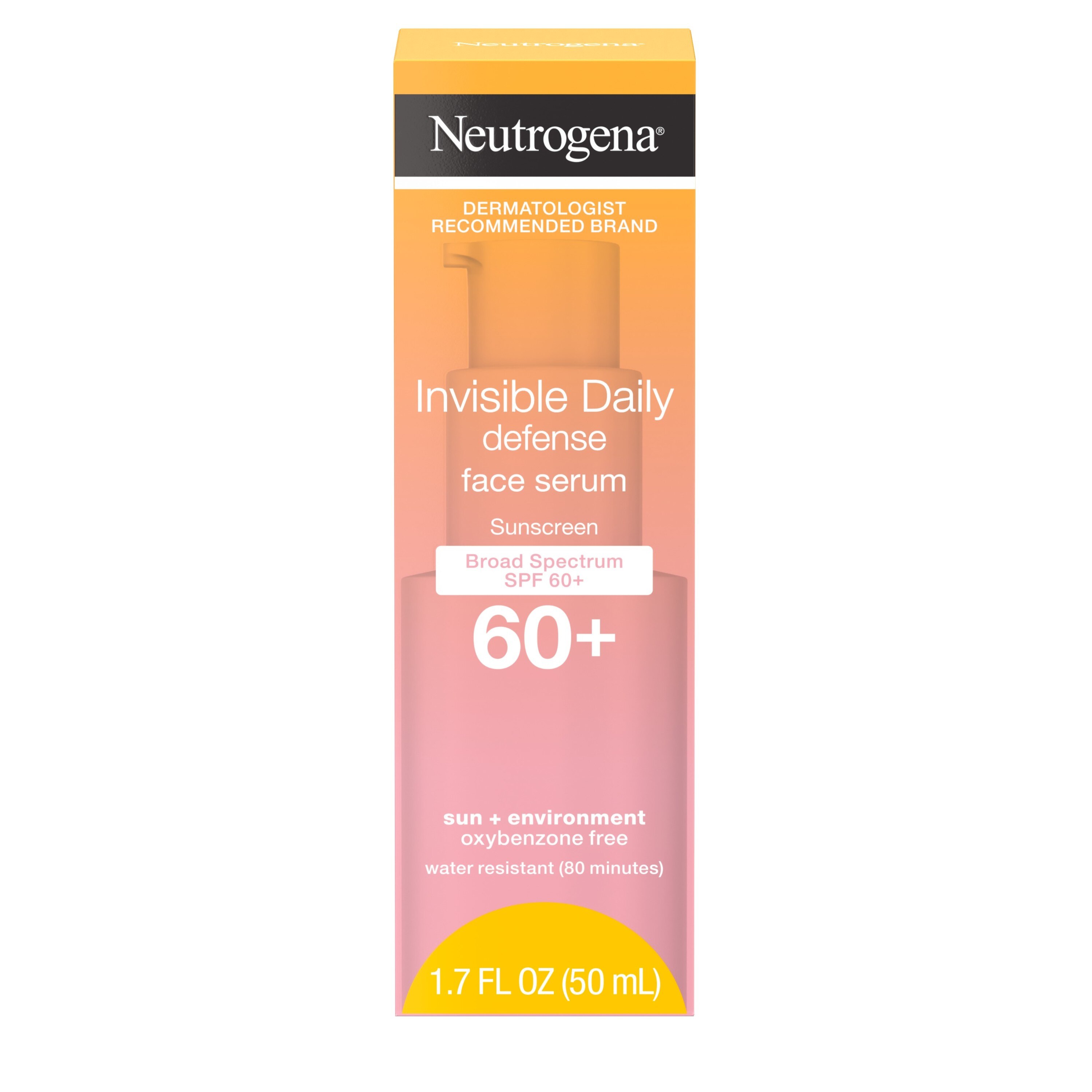 Neutrogena Invisible Daily Defense Face Serum with SPF 60+, 1.7 oz