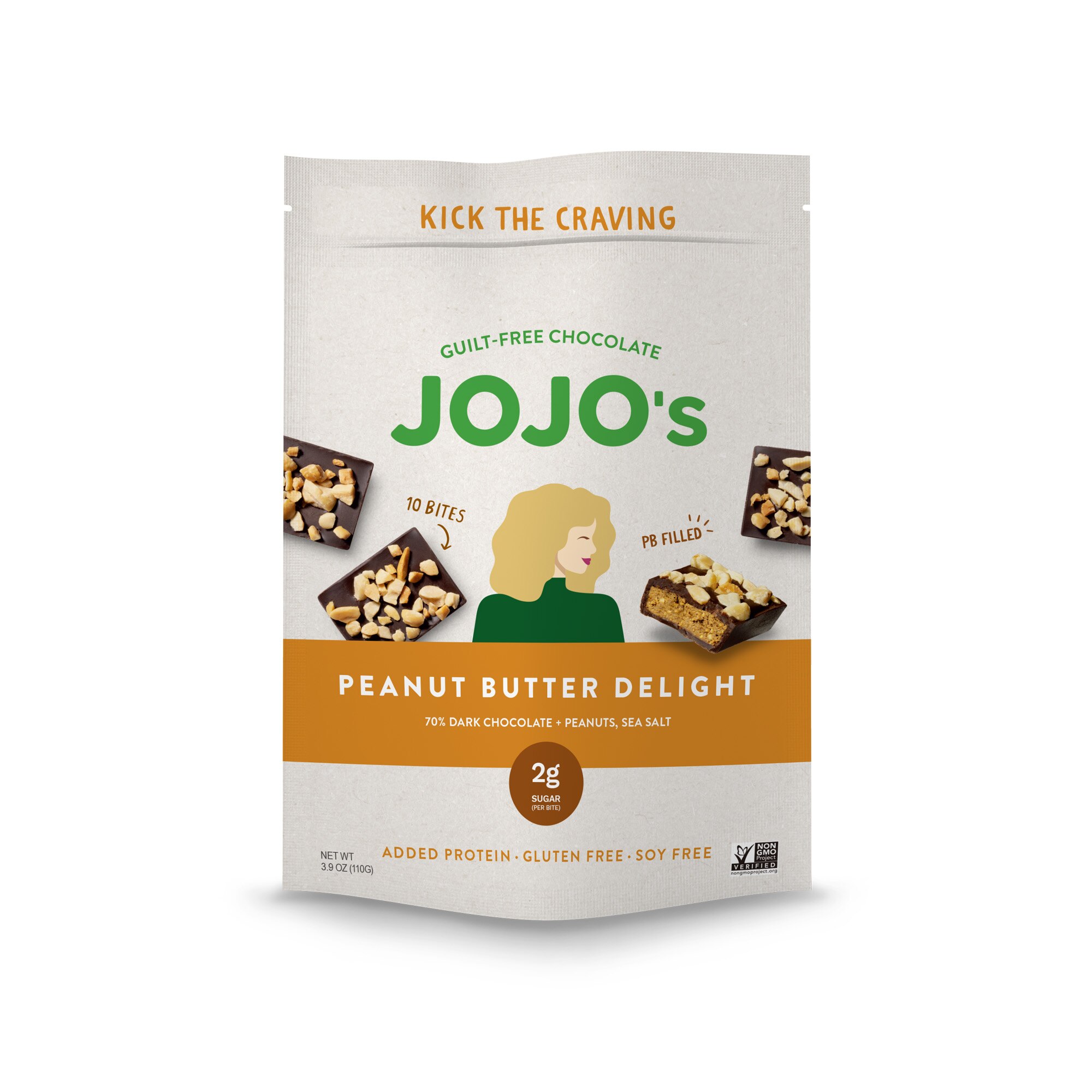 JOJO's Peanut Butter Delight Guilt-Free Chocolate Bites, 3.9 oz