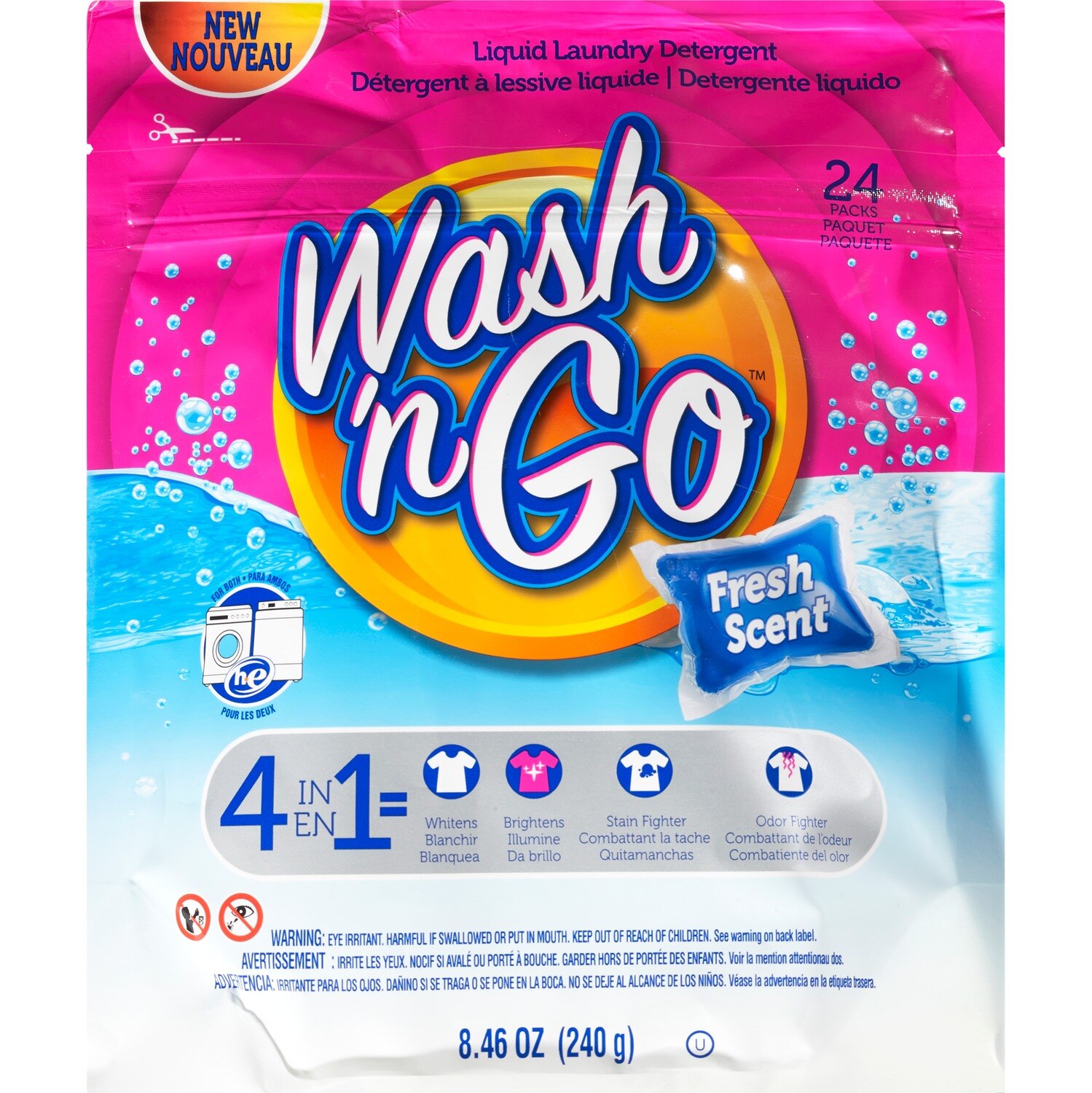 Wash 'n Go Fresh Scent, 24 CT