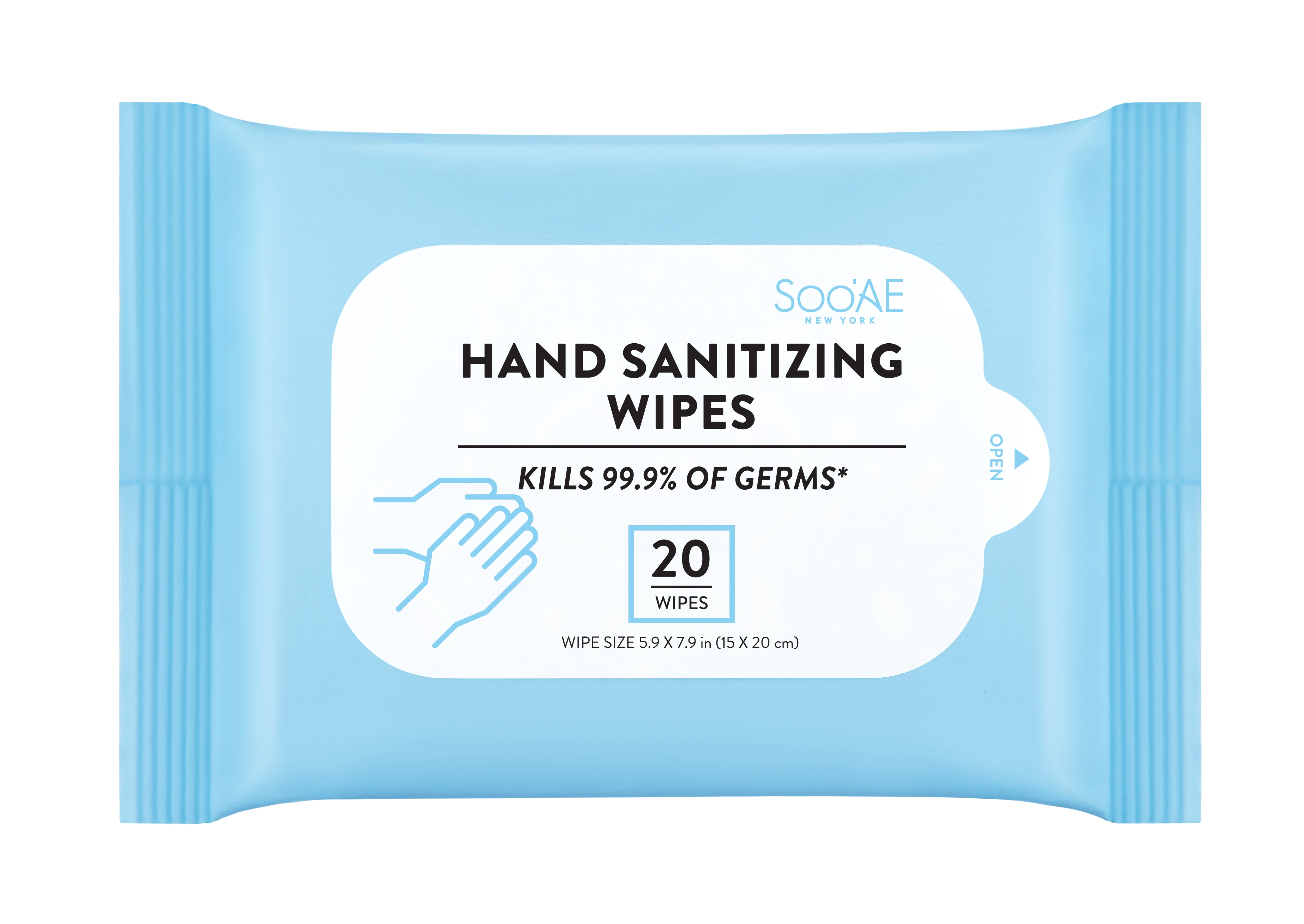 SooAE Hand Sanitizing Wipes, 20CT