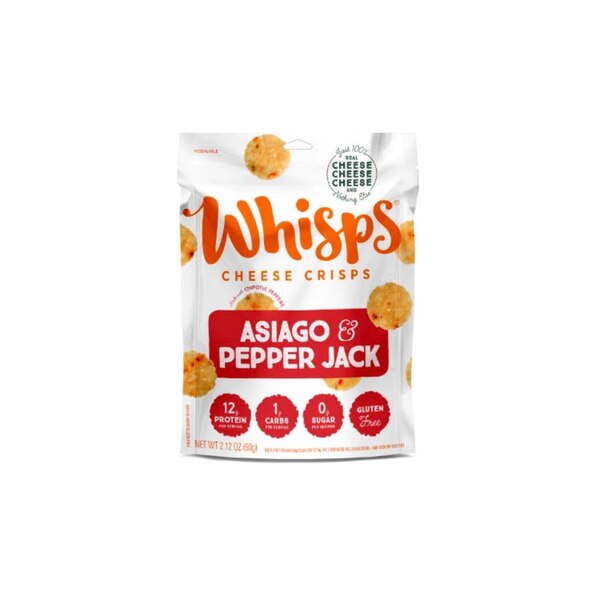 Whisps Cheese Crisps Asiago & Pepper Jack, 2.12 oz