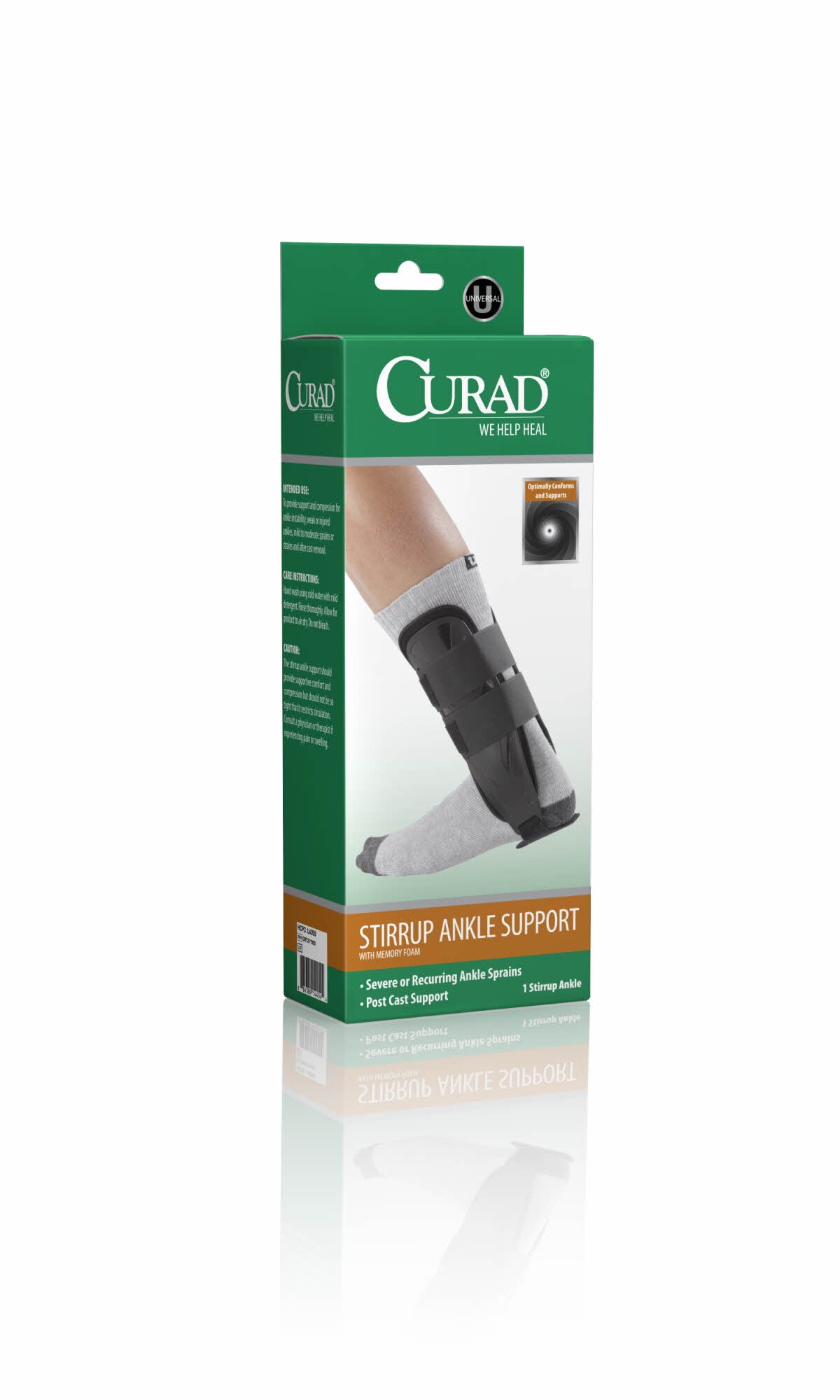 CURAD Foam Stirrup Ankle Splints with Memory foam