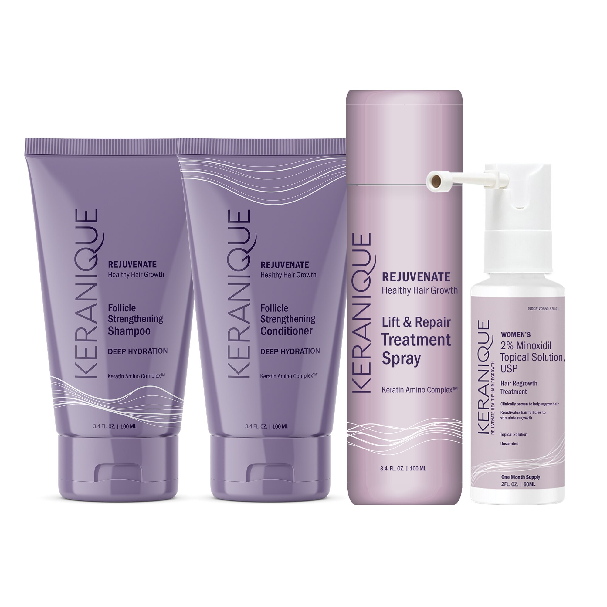 Keranique Rejuvenate Deep Hydration Complete Hair Regrowth System