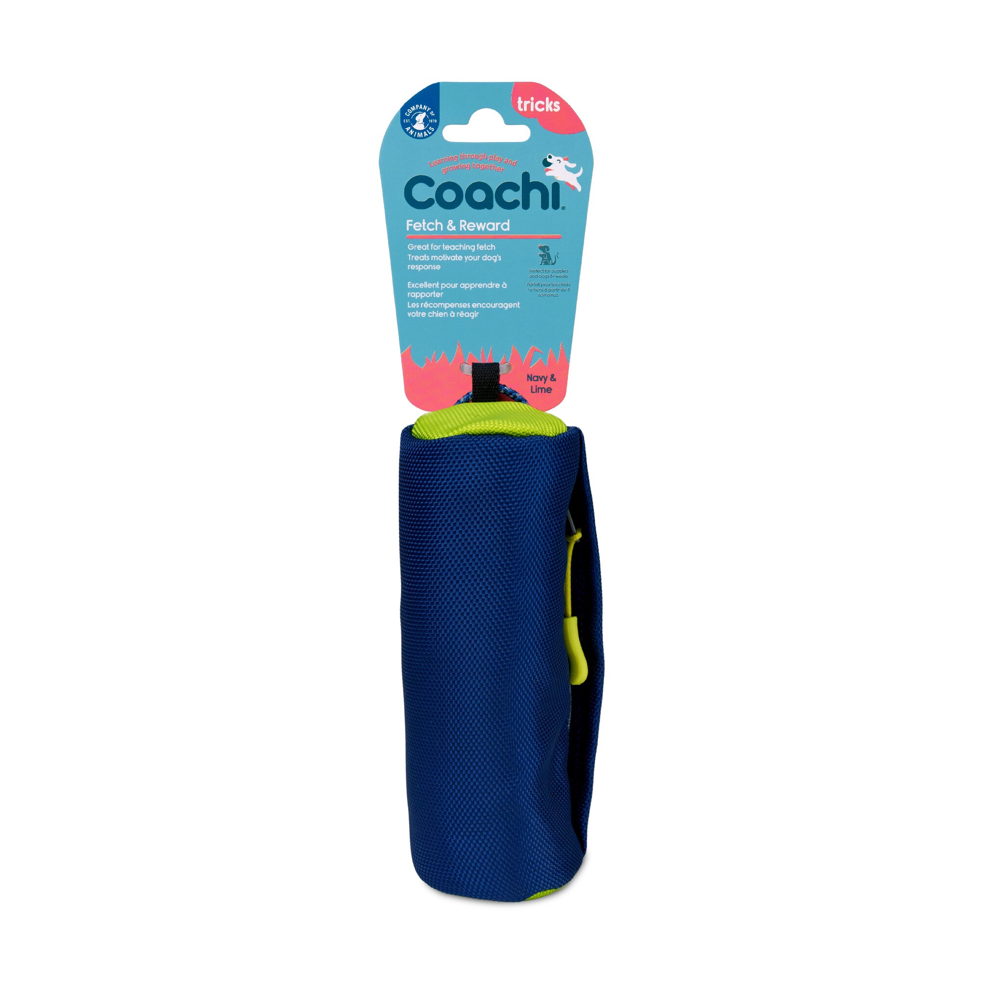 Coachi Fetch & Reward, Navy & Lime