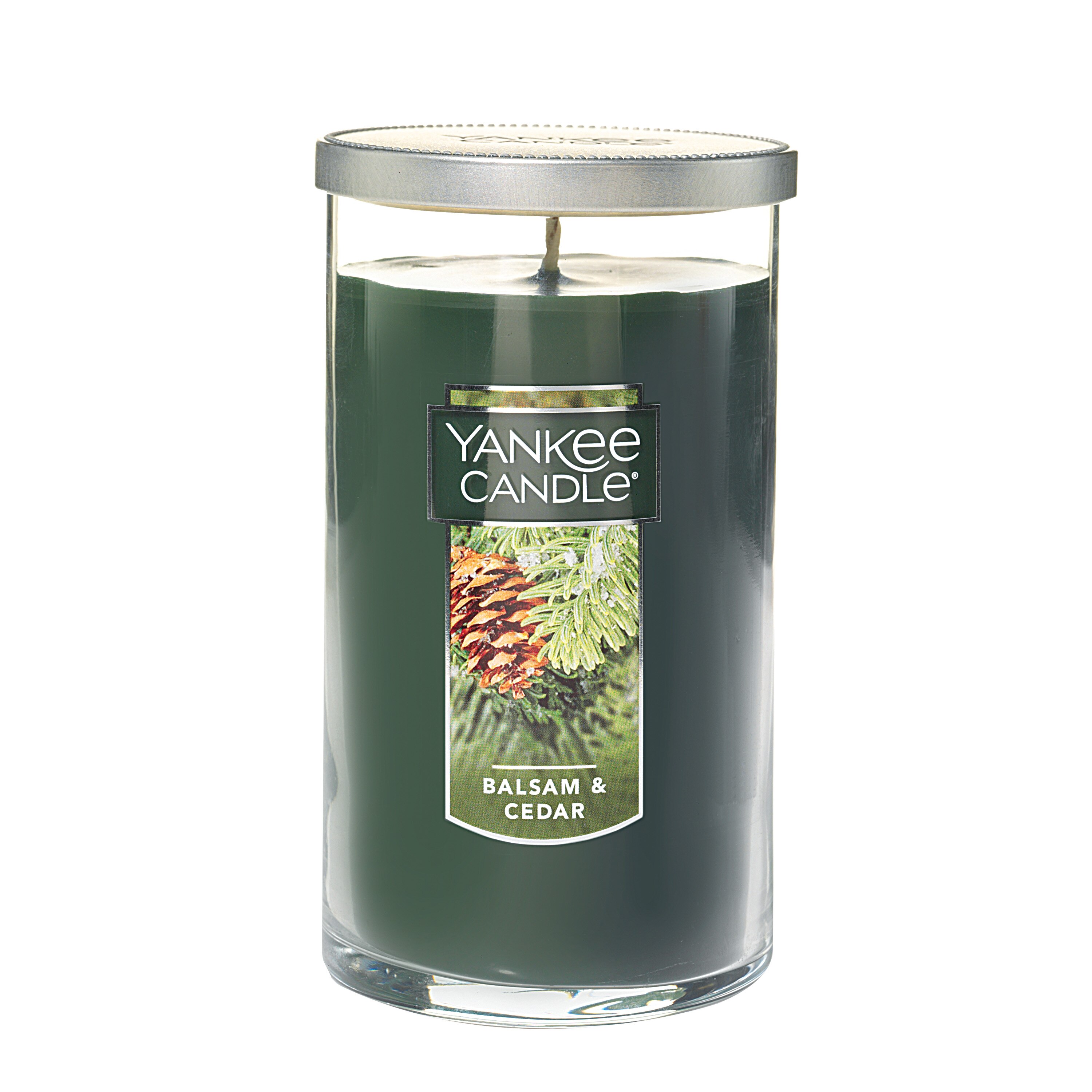 Yankee Candle Balsam & Cedar Medium Perfect Pillar Candle, 12 OZ