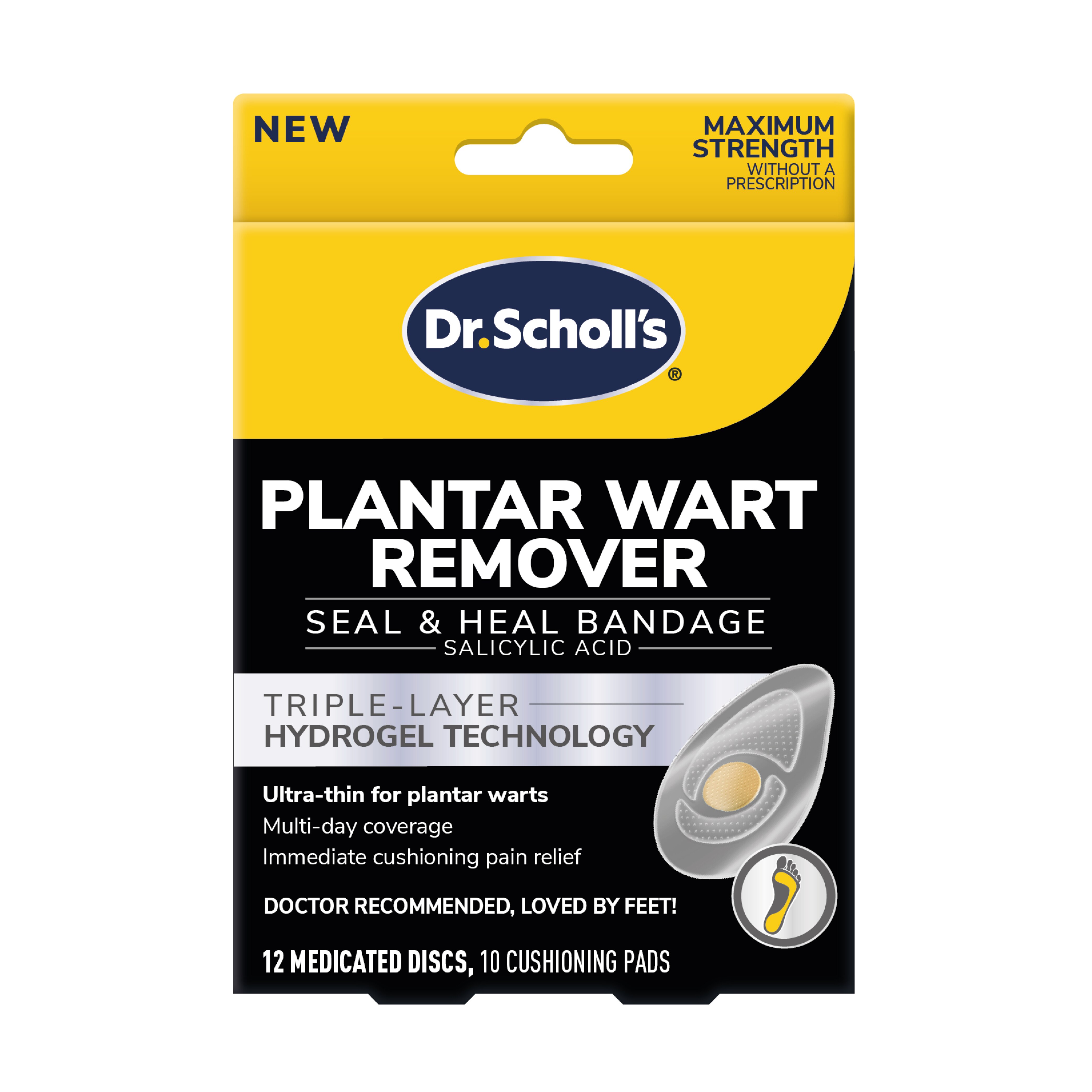 Dr. Scholl's Plantar Wart Remover Hydrogel Bandage, 12 CT