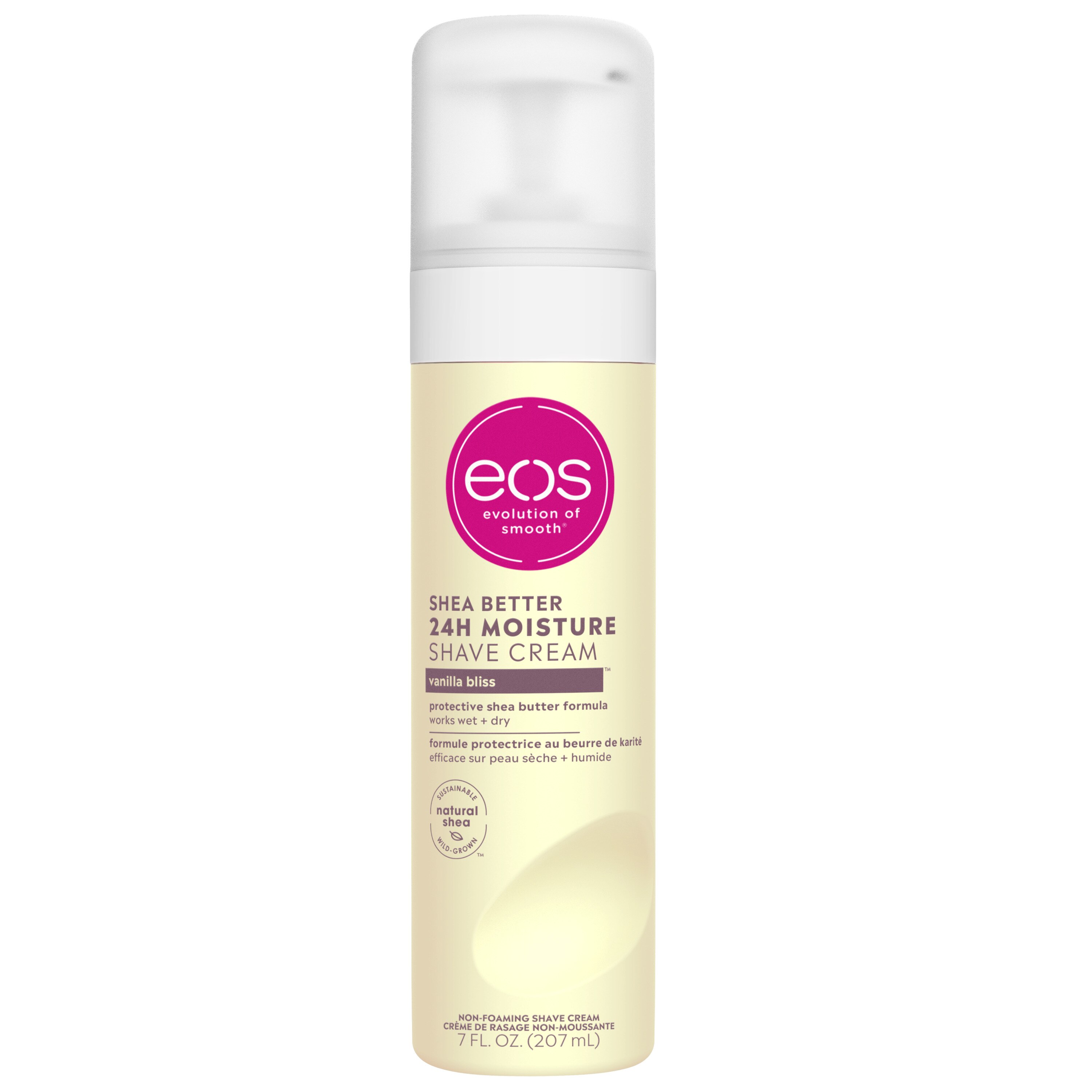 eos Shea Better 24H Moisture Shave Cream, Vanilla Bliss, 7 OZ