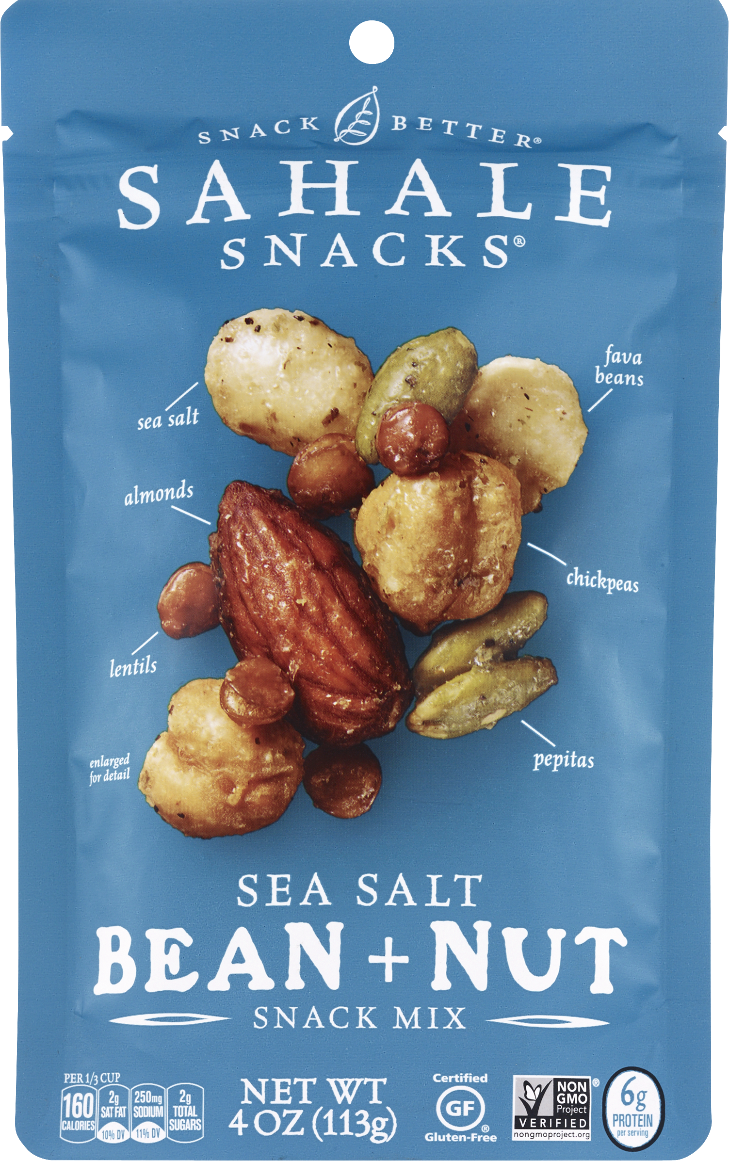 Sahale Snacks Sea Salt Bean & Nut Snack Mix, 4 oz