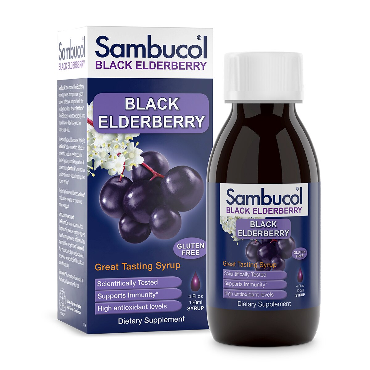 Sambucol Black Elderberry Immune Support Liquid, 4 OZ