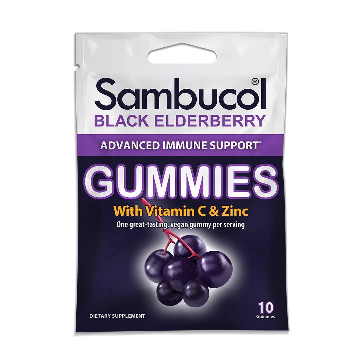 Sambucol Black Elderberry Immune Support Gummies, 10 CT