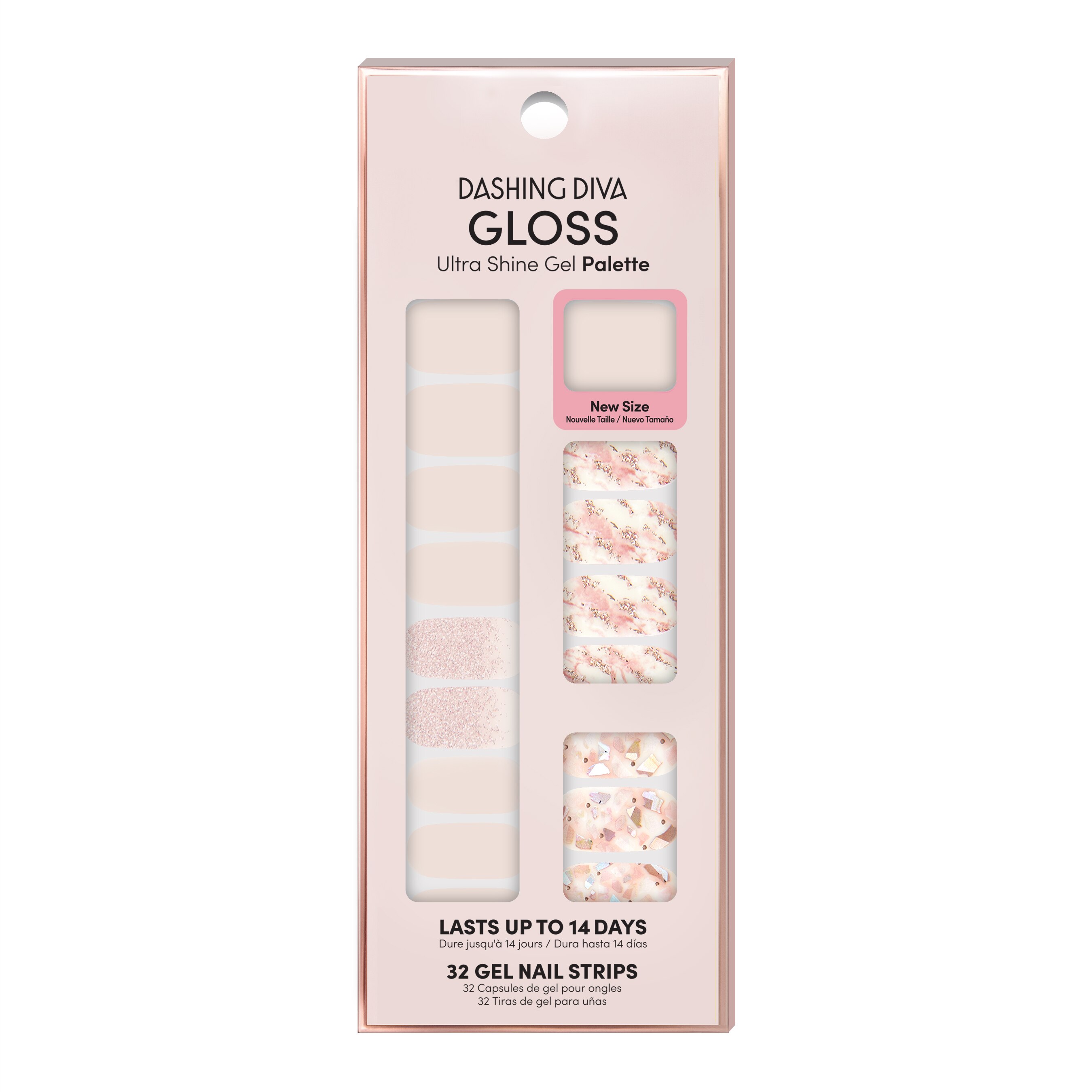 Dashing Diva Gloss Gel Strip Palette, Crystal Clear