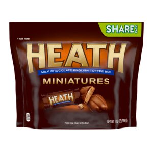 Heath Miniatures Chocolatey English Toffee, Candy Share Pack, 10.2 oz