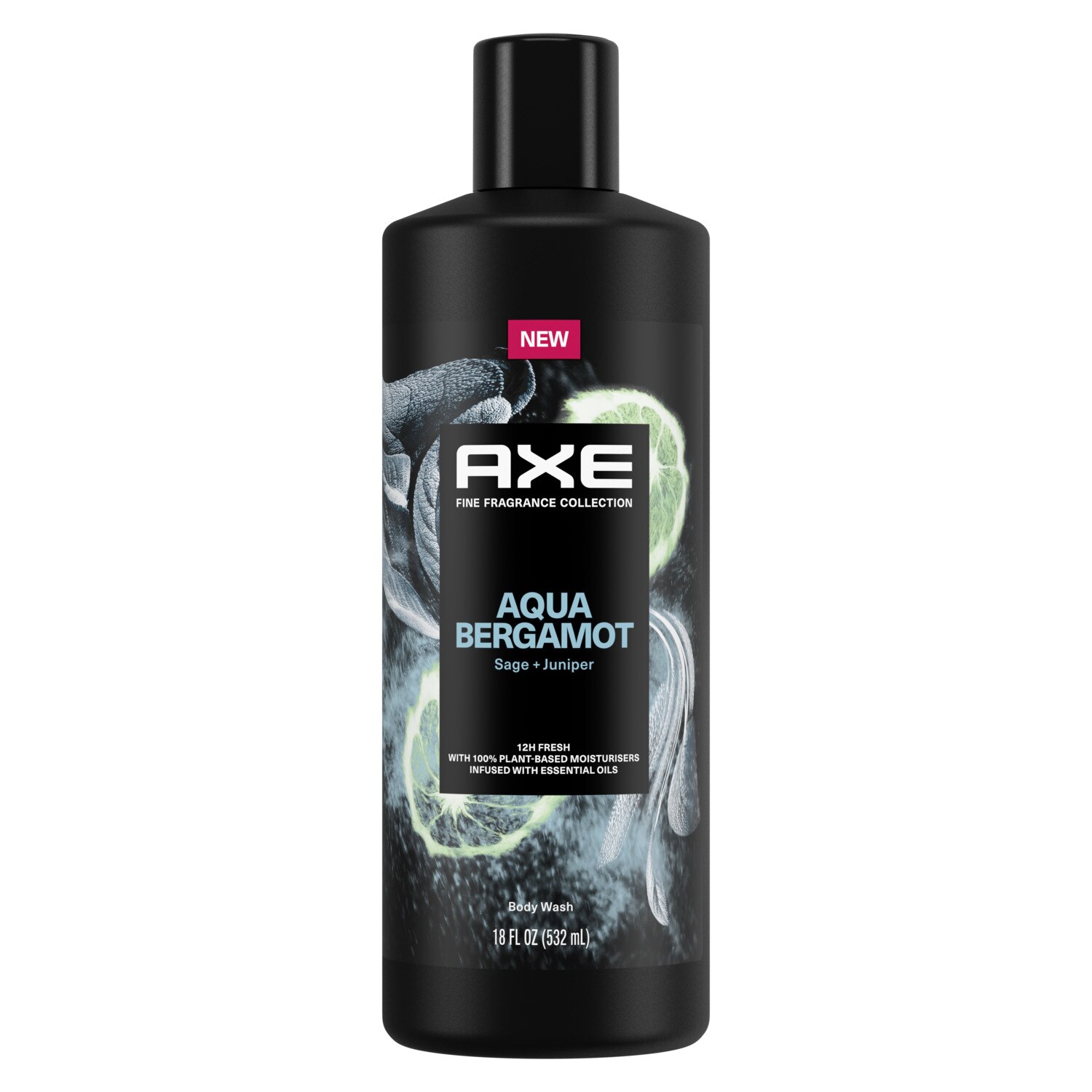 Axe Fine Fragrance Body Wash, Aqua Bergamot, 18 OZ