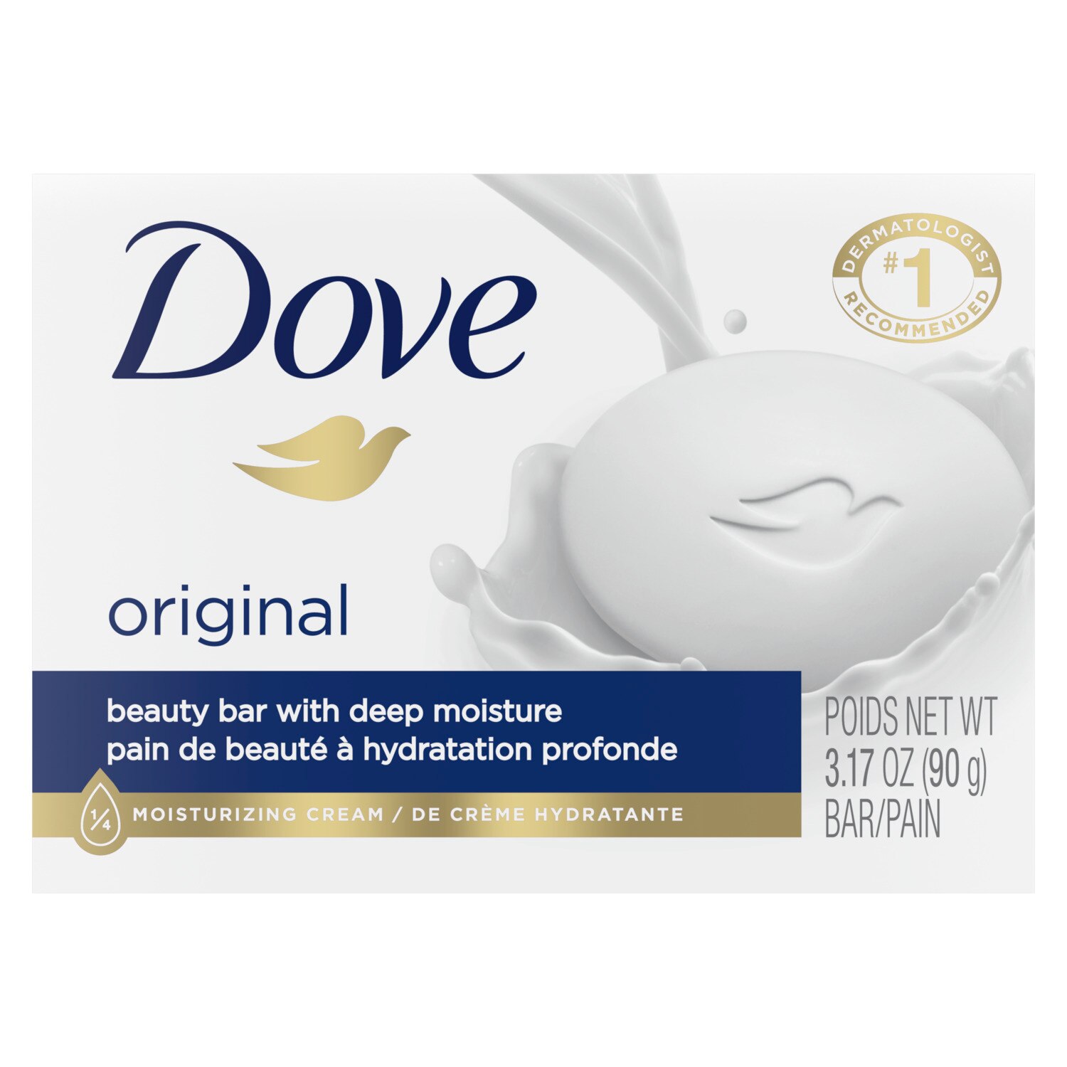 Dove White Beauty Bar, 3.17 OZ, 1 Bar