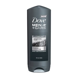 Dove Men+Care Elements Charcoal + Clay Body Wash, 18 OZ