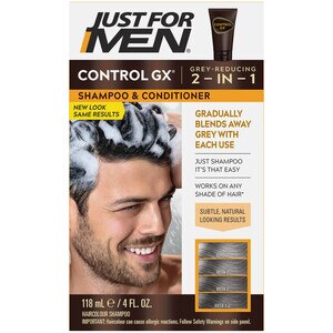 Just For Men Control GX Grey-Reducing Shampoo & Conditioner, 4 OZ