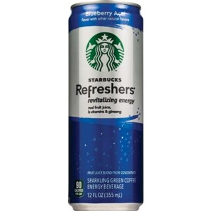 Starbucks Refreshers Revitalizing Energy, Blueberry Acai, 12 oz