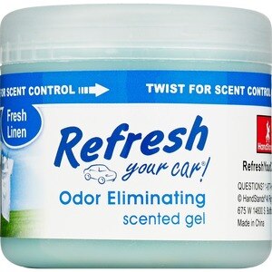 Refresh Your Car! Odor Eliminating Scented Gel Fresh Linen