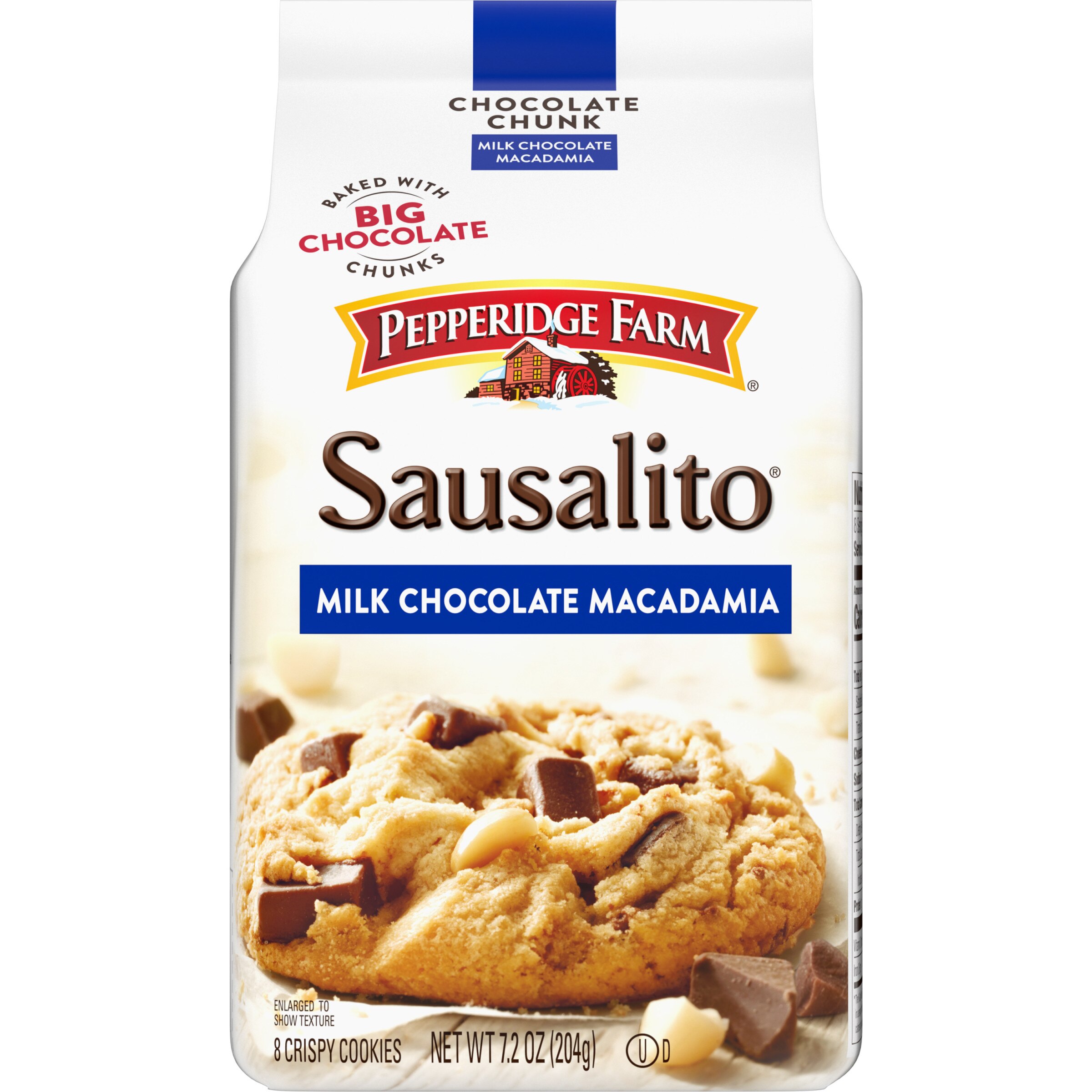 Pepperidge Farm Sausalito Crispy Milk Chocolate Macadamia Nut Cookies, 7.2 Oz