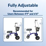 KneeRover HYBRID Knee Scooter with All Terrain Front Tires, thumbnail image 3 of 7
