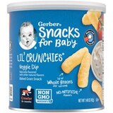 Gerber Snacks for Baby Lil Crunchies Veggie Dip Puffs, 1.48 OZ, thumbnail image 1 of 7