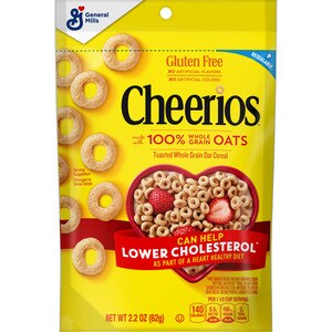 Cheerios Whole Grain Oats Gluten-Free Breakfast Cereal, 2.2 OZ