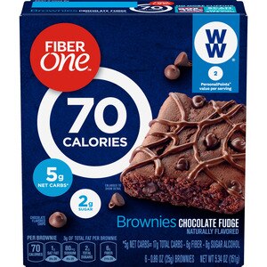 Fiber One 70 Calorie Chocolate Fudge Brownies, 6 ct