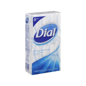 Dial Antibacterial Deodorant Bar Soap, White
