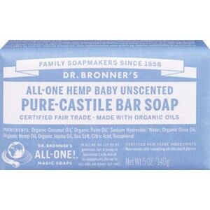 Dr. Bronner's Magic Soaps Unscented Baby-Mild Pure-Castile Bar Soap