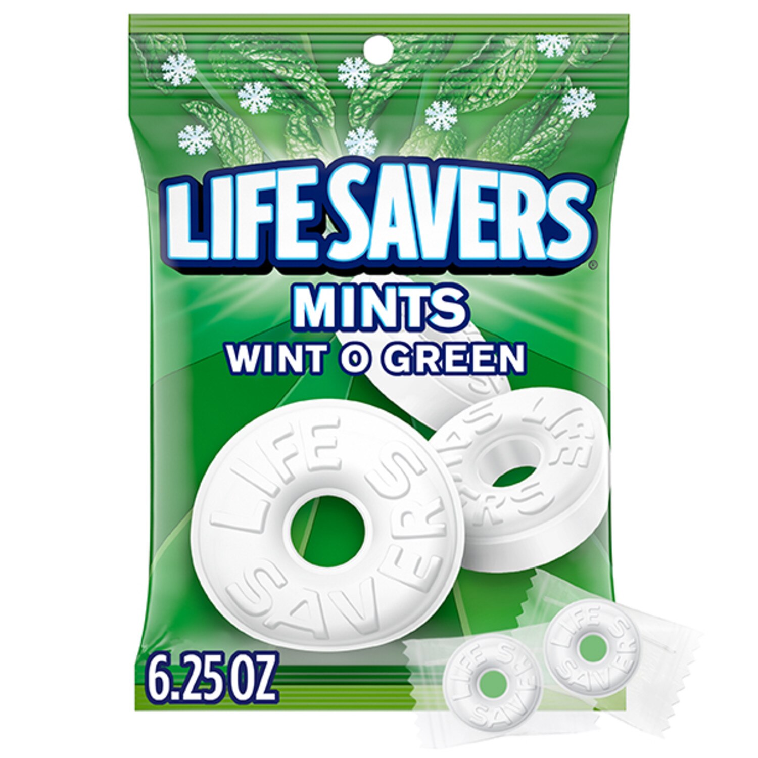 Life Savers Wint-O-Green Breath Mints Hard Candy, 6.25 oz