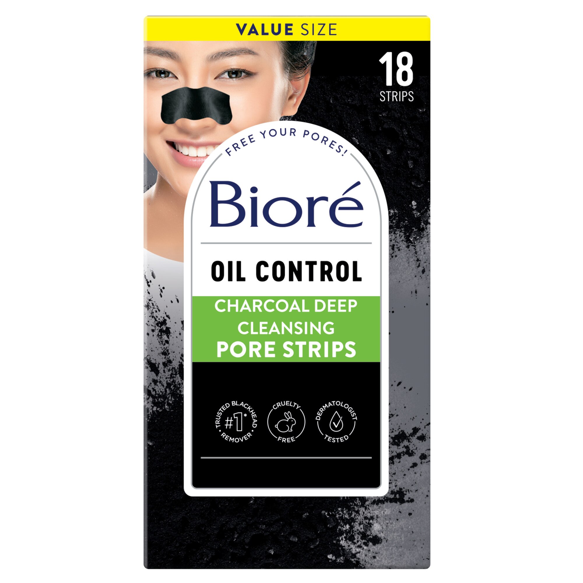 Biore Value Size Deep Cleansing Charcoal Pore Strips