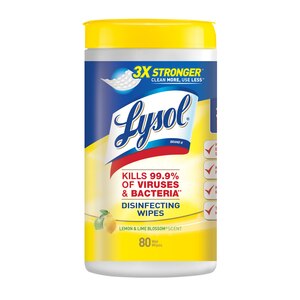 Lysol Disinfecting, Wipes Lemon and Lime Blossom