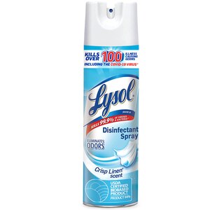 Lysol Disinfectant Spray, Crisp Linen, 19 OZ