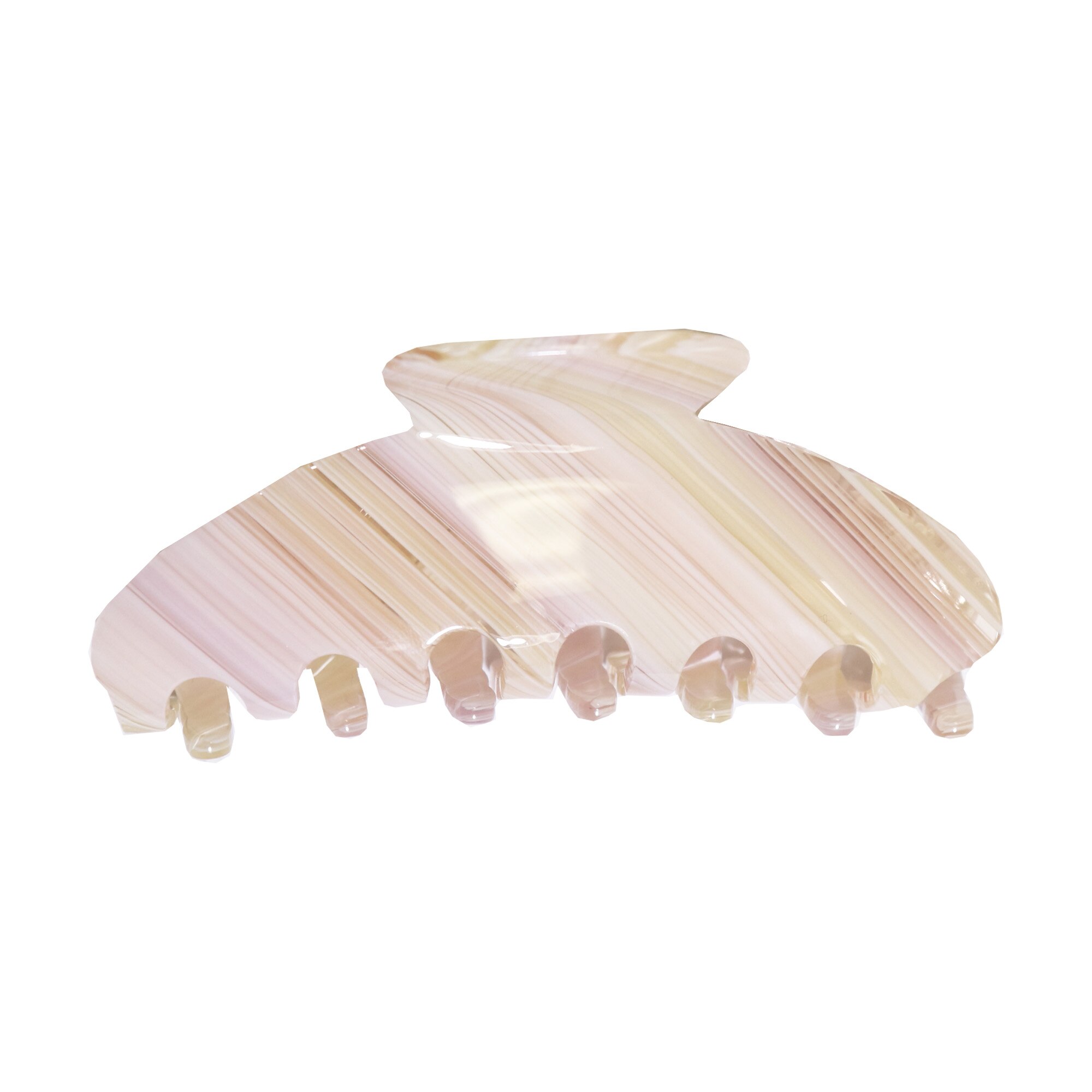 Hive and Co. Striped Claw Clip, Pink