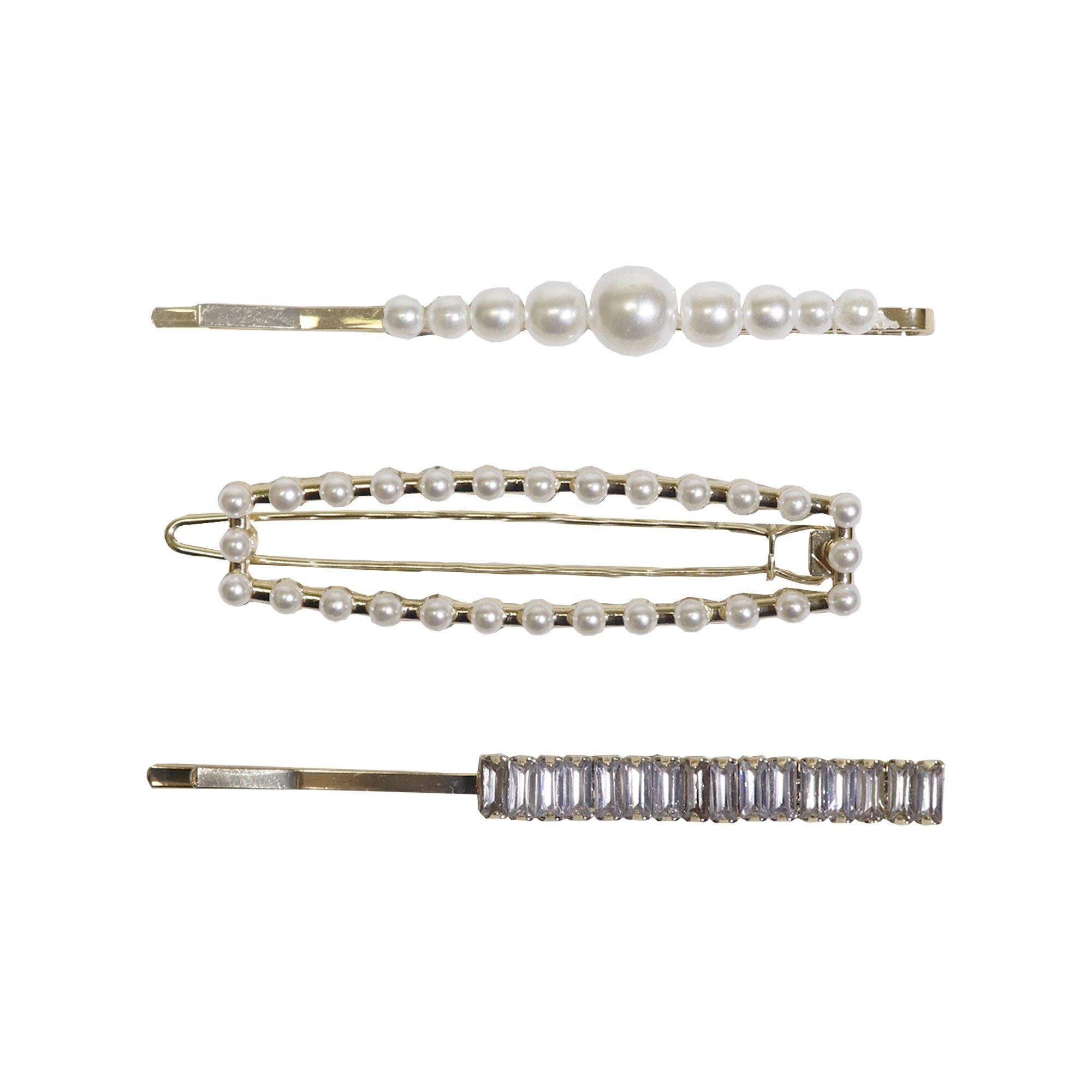 Hive and Co. Pearl Hair Clip and Bobby Pin Set, 3CT