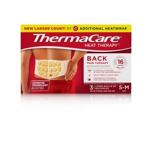 ThermaCare Lower Back & Hip Pain Relief Therapy Heat Wraps, 3 CT