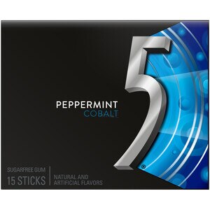 5 Gum Peppermint Cobalt Sugarfree Gum, 15 ct