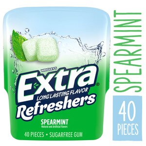 Extra Refreshers Spearmint Chewing Gum, 40 ct