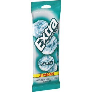 Extra, Polar Ice Sugar Free Chewing Gum, 15 ct (3 Pack)