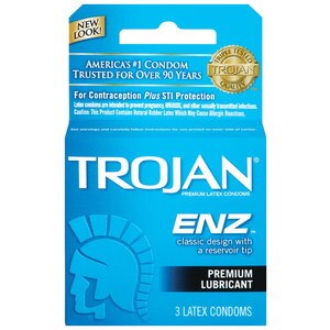 Trojan ENZ Lubricated Latex Condoms, 12 CT