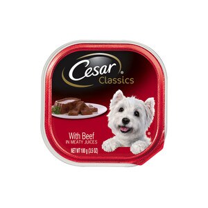 Cesar Canine Cuisine With Beef Dog Food Trays, 3.5 OZ
