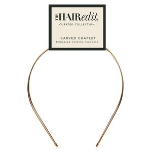 The Hair Edit Gold Carved Chaplet Metallic Headband, 1 CT