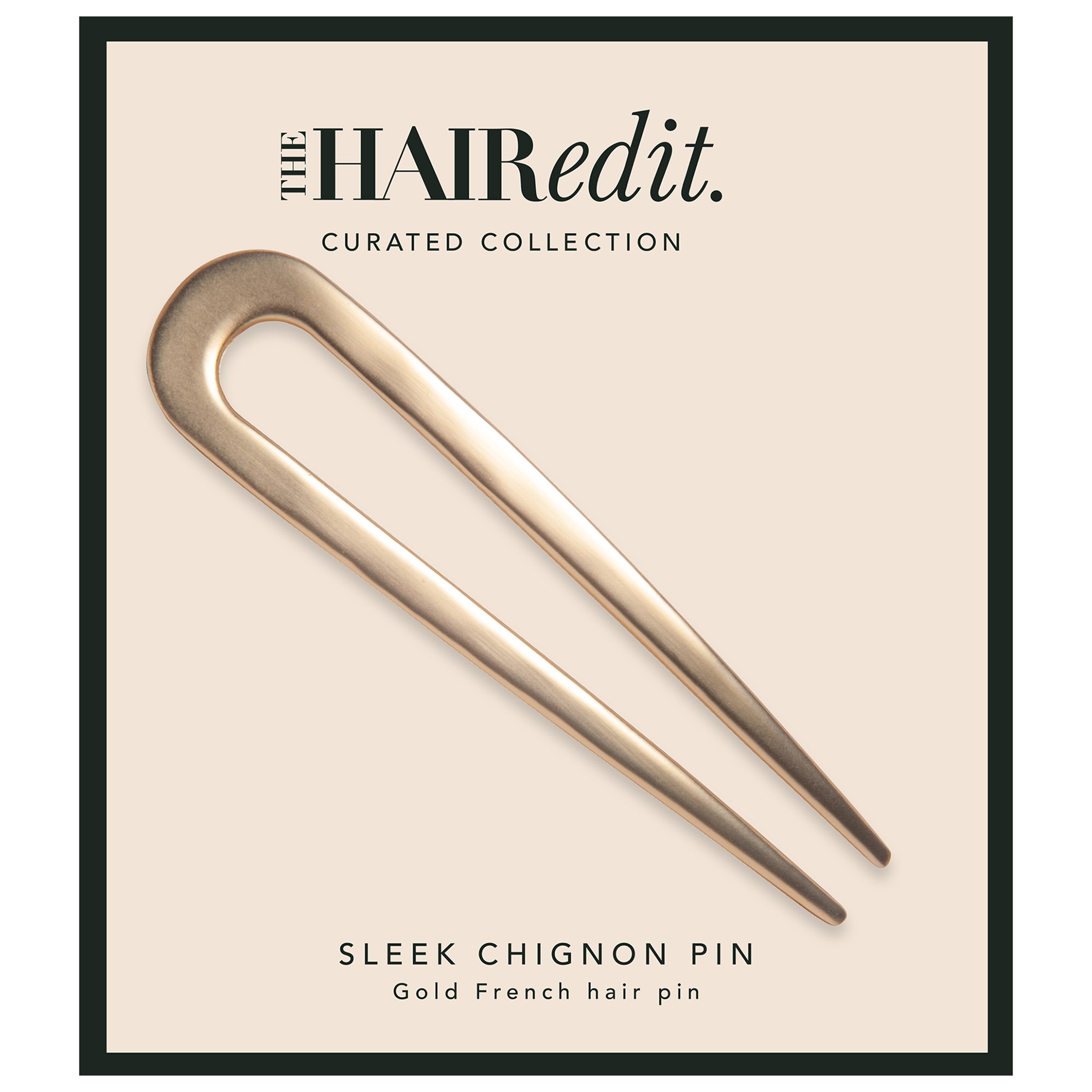 The Hair Edit Sleek Chignon French Hair Pin, Gold