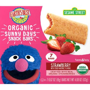 Earth's Best Sesame Street Organic Sunny Days Strawberry Bars, 7 CT